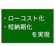 ローコスト化・短納期化